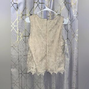 H&M tan/ cream top M